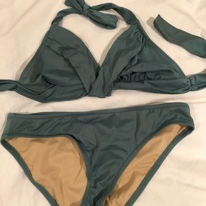 J. crew Bikini Set - Moss Green: S Top, XS bottoms